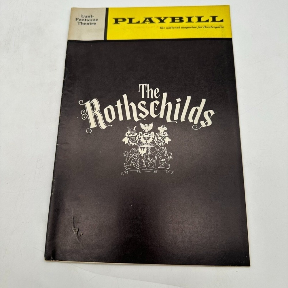 THE ROTHSCHILDS -‎ LUNT-FONTANNE THEATRE PLAYBILL - PAUL HECHT- Jan 1971